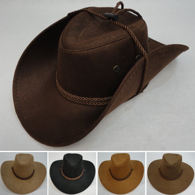 Suede-Like COWBOY HAT [Rope HAT Band]